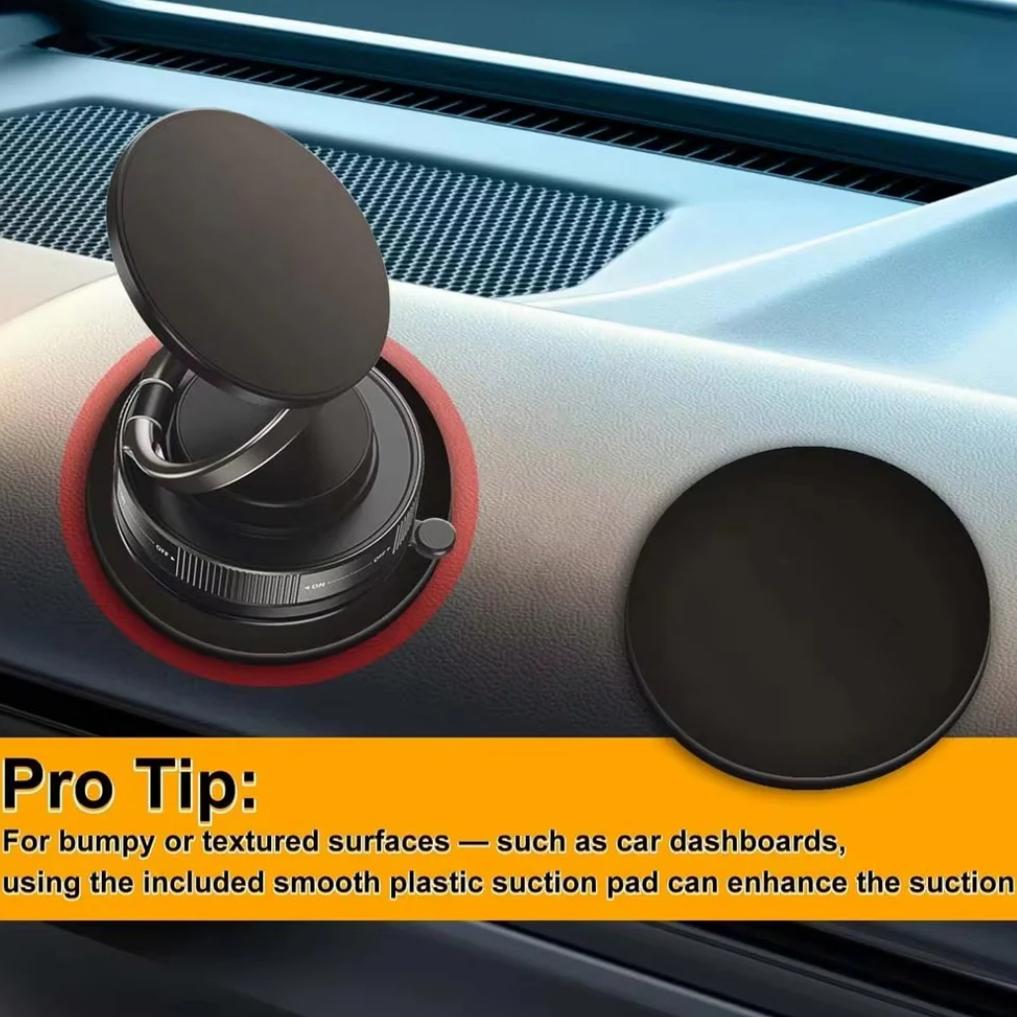 Black Arabic Aura Watch Free – Latest Edition Magnetic Suction Cup 360° Rotatable Phone Holder | Mazboot Suction, MagSafe Compatible