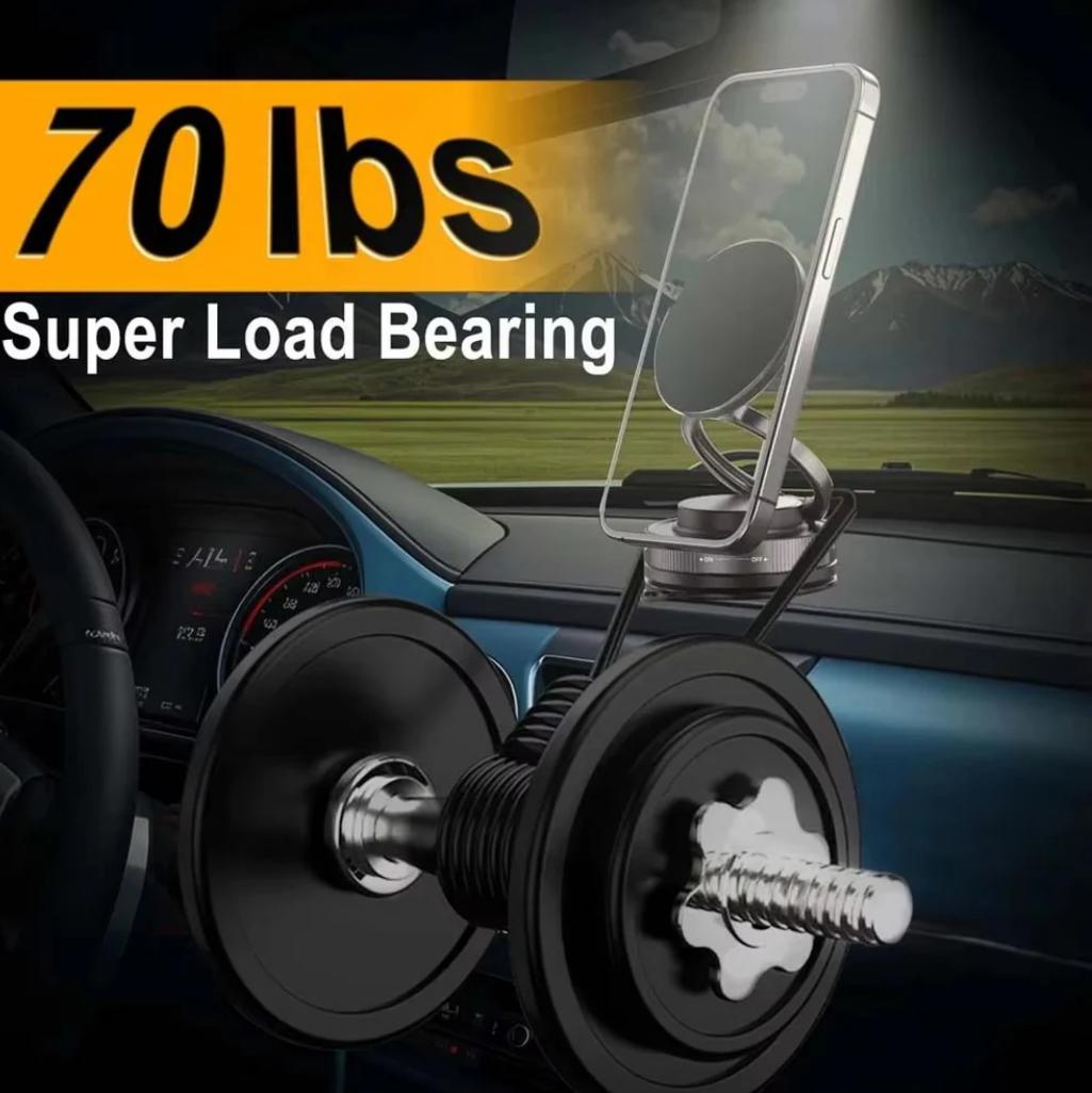 Black Arabic Aura Watch Free – Latest Edition Magnetic Suction Cup 360° Rotatable Phone Holder | Mazboot Suction, MagSafe Compatible